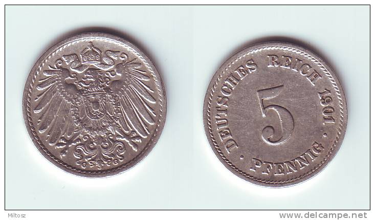 Germany 5 Pfennig 1901 G - 5 Pfennig
