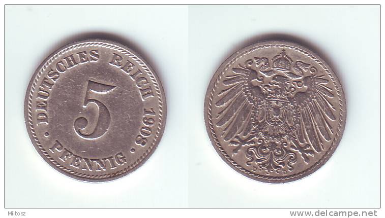 Germany 5 Pfennig 1908 D - 5 Pfennig