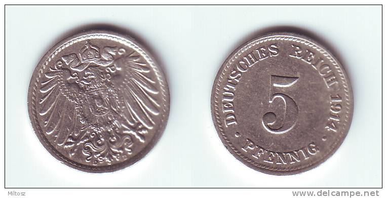 Germany 5 Pfennig 1914 D - 5 Pfennig