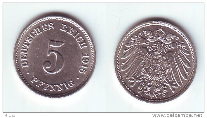 Germany 5 Pfennig 1915 J - 5 Pfennig