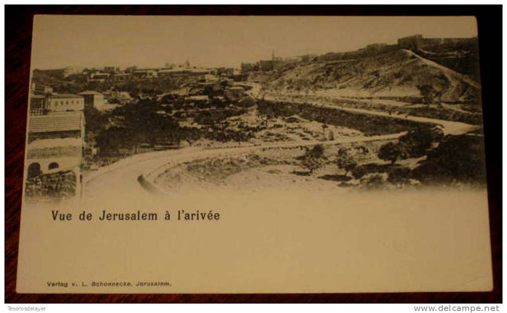 OLD POSCARD JERUSALEM - VERLAG V. L. SCHOENECKE, JERUSALEM -  NOT MOVING. - Palestina