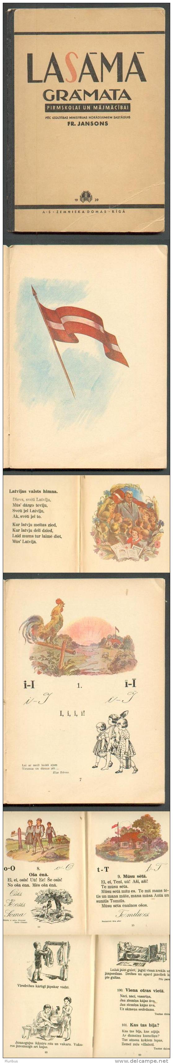 RARE!! 1939 LATVIA RIGA ABC BOOK, PRIMARY , BEAUTIFUL - Scolaires