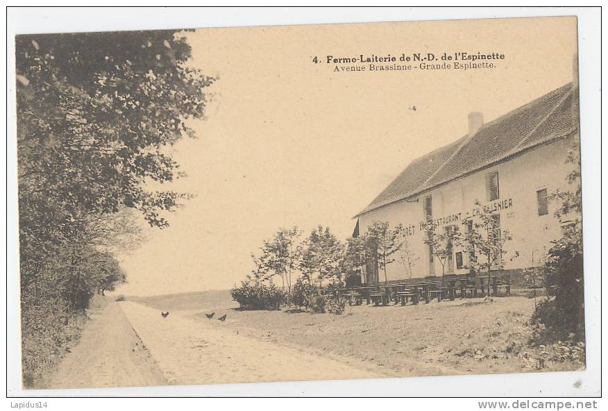 XM 325/C P A  BELGIQUE - FERME LAITERIE DE N D DE  L'ESPINETTE AVE BRASSINNE GRANDE ESPINETTE - Rhode-St-Genèse - St-Genesius-Rode