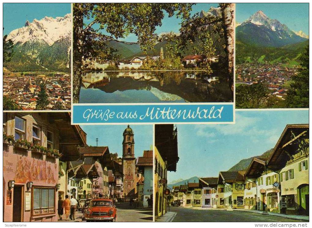 Mittenwald Oberbayern Höhenluftkurort Kurpark Obermarkt - Mittenwald