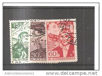 53032)n°3 Francobolli Del 1939 Serie Raid Aereo Femminile  - Usati - N°705/7 - Used Stamps