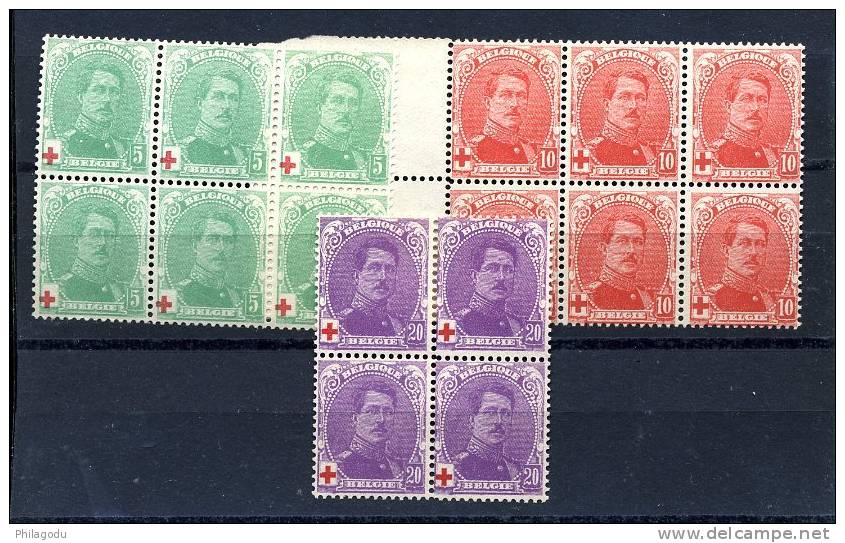 4 X 129/131 **  Cote 310 E  Red Cross  Croix Rouge  Postfrich - 1914-1915 Rode Kruis