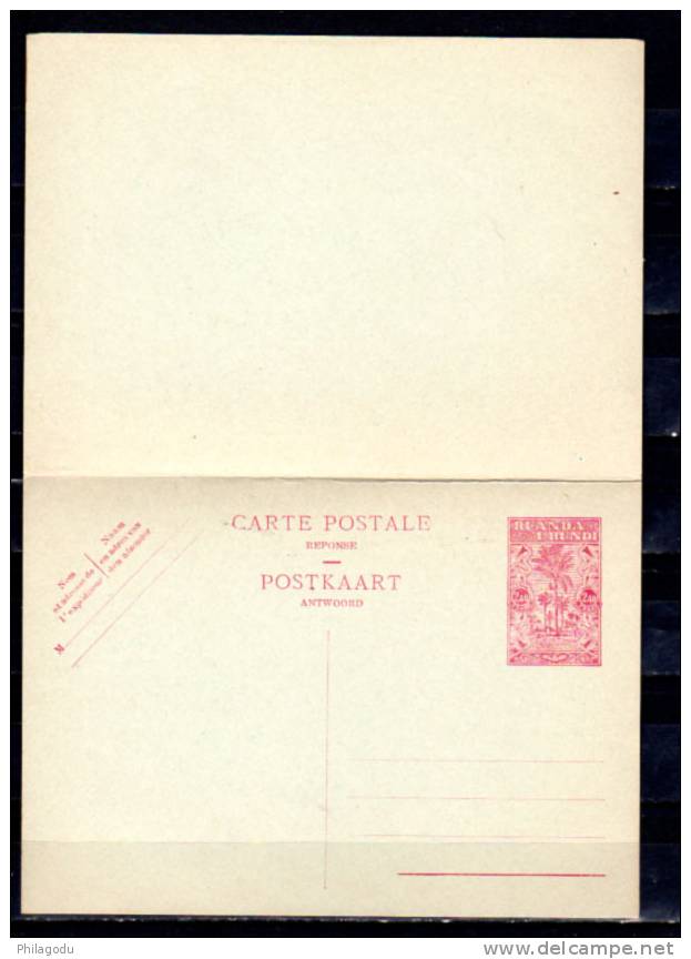 Entier Postal Avec Coupon Carte Réponse Payée (2,40f + 2,40f) - Stamped Stationery