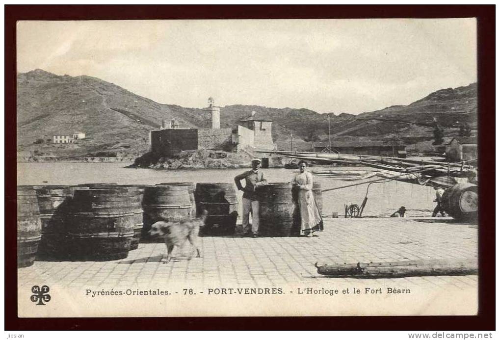 Cpa Du 66  Port Vendres L' Horloge Et Le Fort Béarn  ABE30 - Port Vendres
