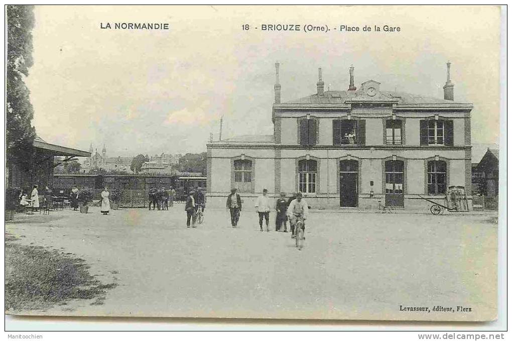 DEP 61 BRIOUZE PLACE DE LA GARE - Briouze