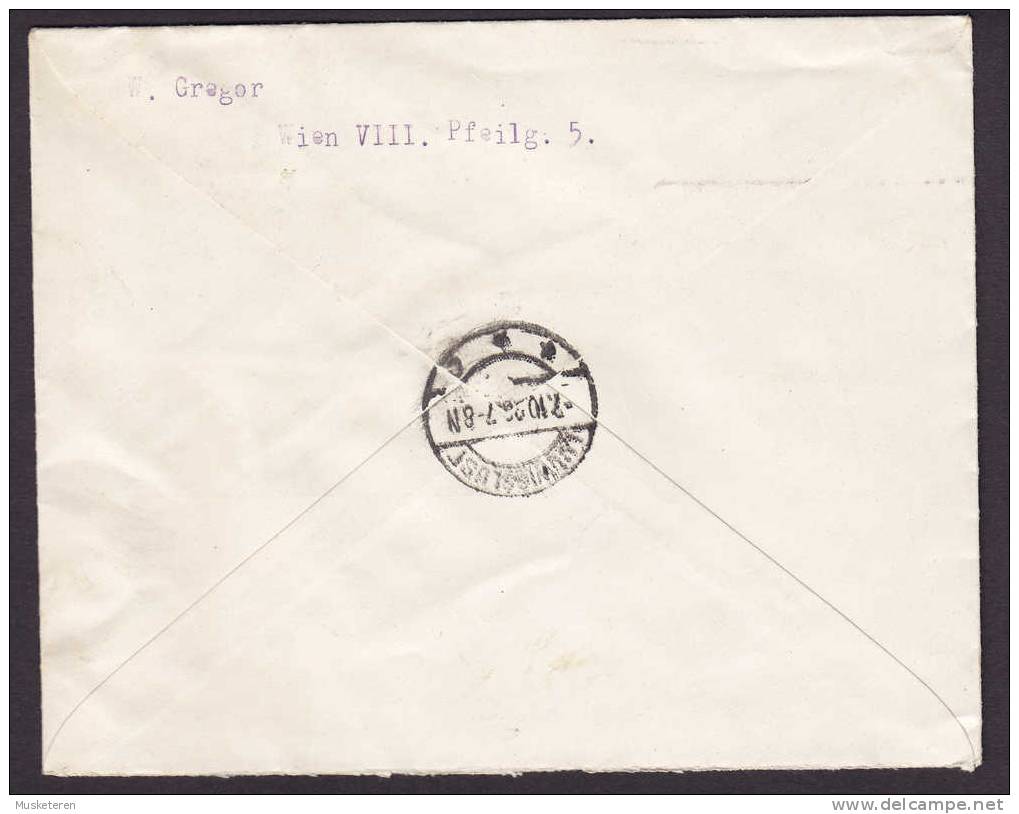 Austria Registered Recommandée Einschreiben WIEN Label 1926 Cover To Ludwigslust Meckl. Deutschland - Lettres & Documents