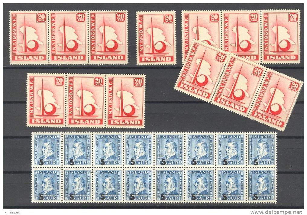 ICELAND, GROUP 1939-41, NEVER HINGED / USED, **/o - Nuovi