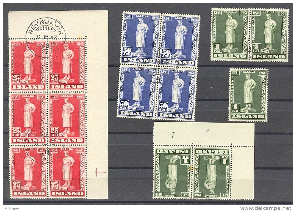 ICELAND, GROUP 1939-41, NEVER HINGED / USED, **/o - Ungebraucht