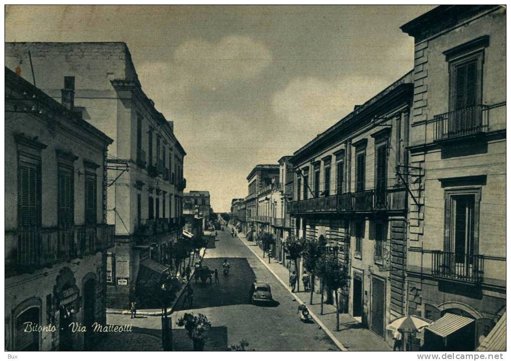 BITONTO VIA MATTEOTTI  PUGLIA BARI  NON VIAGGIATA  COME DA FOTO IMMAGINE  OPACA - Bitonto