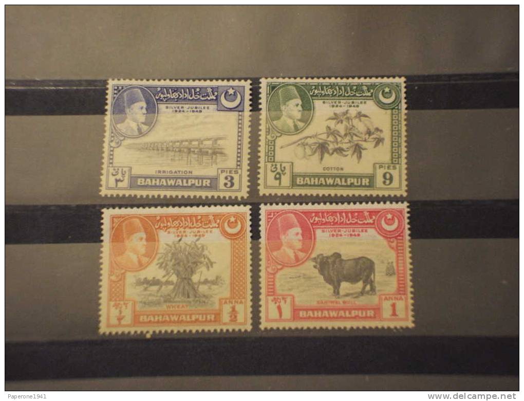 BAHAWALPUR - 1949 SILVER JUBILEE 4v. -NUOVi(++) - Bahawalpur