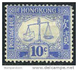 Hong Kong J5 Mint Hinged Postage Due From 1923 - Portomarken