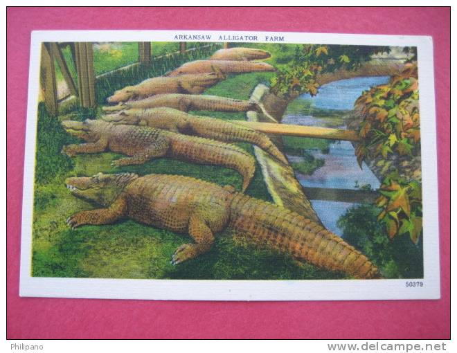 Arkansaw Alligator Farm  Linen ----Ref 146 - Other & Unclassified