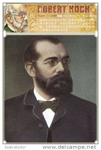 Tubercle Bacillus, TB, Disease, Robert Koch, Physiology, Bacteriology, Nobel S-t-a-m-p-ed Card 0951 - Prix Nobel