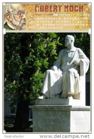 Tubercle Bacillus, TB, Disease, Robert Koch, Physiology, Bacteriology, Nobel S-t-a-m-p-ed Card 0951 - Premio Nobel