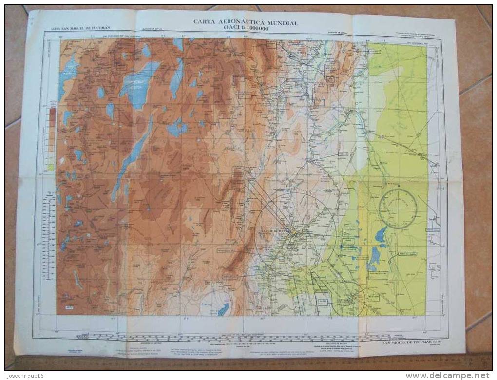 CARTA AERONAUTICA MUNDIAL, SAN MIGUEL DE TUCUMAN, ARGENTINA. 3316 - Monde