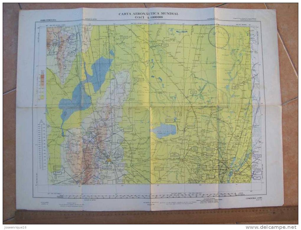 CARTA AERONAUTICA MUNDIAL, CORDOBA, ARGENTINA. 3382 - Monde