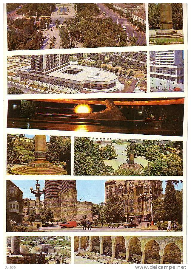 GOOD RUSSIA 15 Postcards Set 1980 - Azerbaijan - BAKU - Aserbaidschan