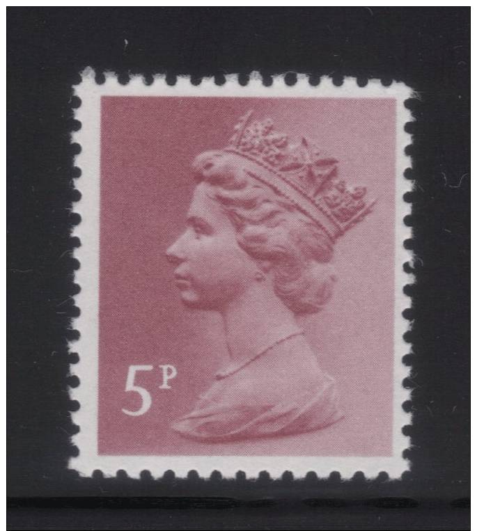 GB - 1982 5p Claret (litho - Phosphorised Paper) - SG X1004 - Unmounted Mint MNH ** - Machin-Ausgaben