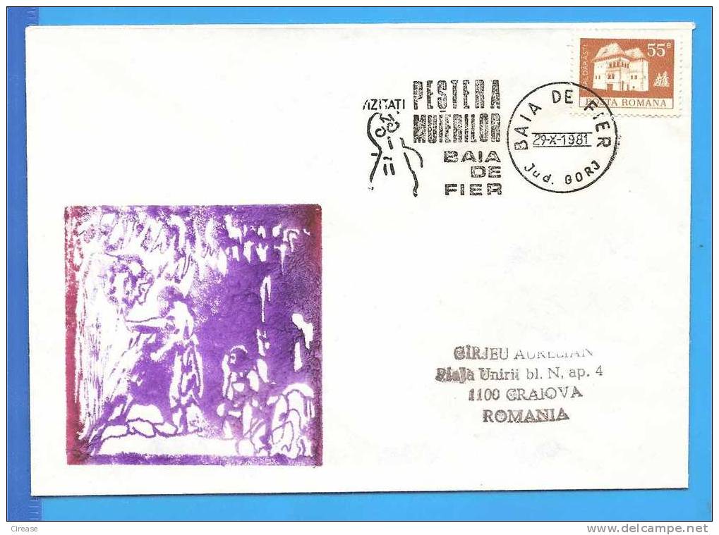 Prehistory. Cave Drawings, Neolithic, Paleolithic ROMANIA Cover 1981 - Préhistoire