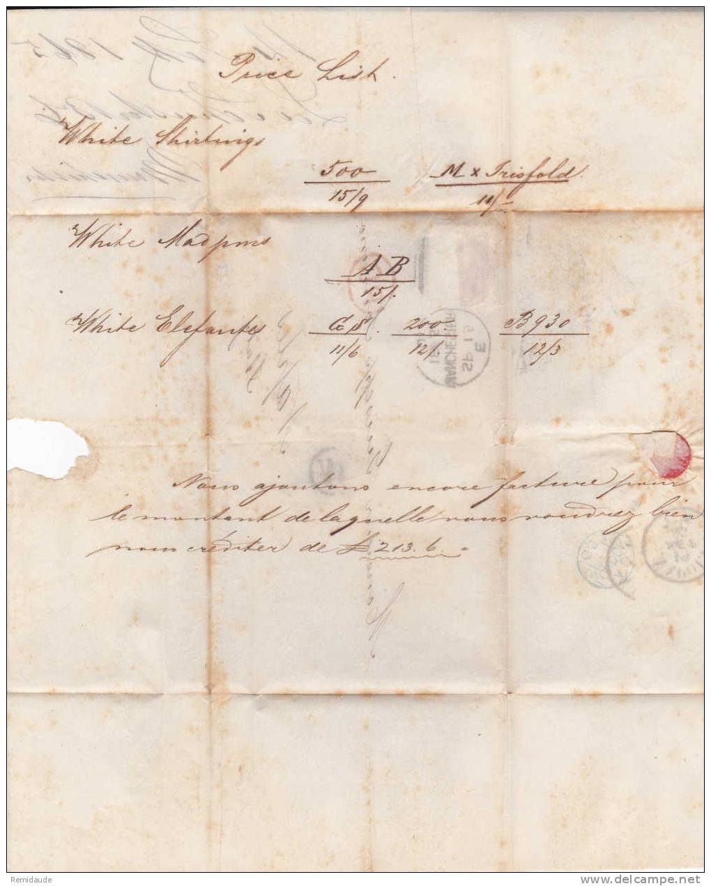 GRANDE BRETAGNE - 1865 - YVERT N°31 (COTE=120 EUROS) SUR LETTRE DE MANCHESTER POUR NAPLES (ITALIE) - Lettres & Documents