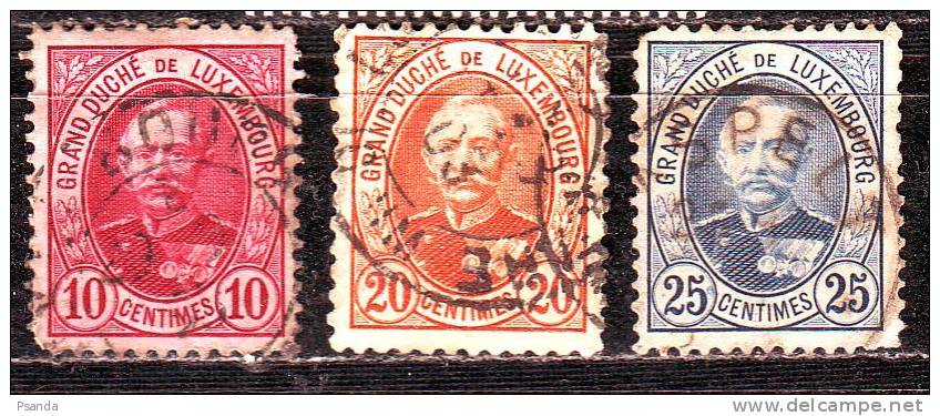 1891 Luxembourg Mino 57,59,60 - 1891 Adolphe De Face