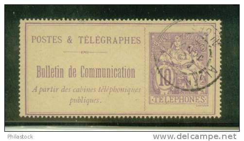 FRANCE Téléphone. N° 22 Obl. - Telegraaf-en Telefoonzegels
