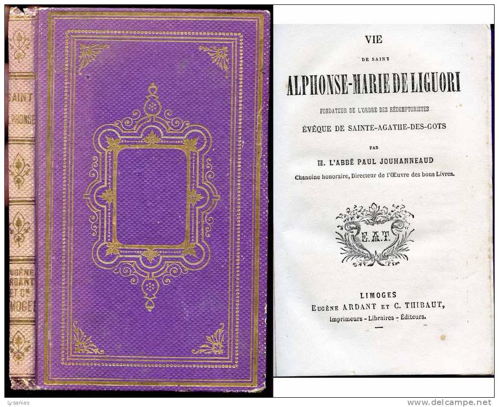 Abbé Jouhanneau, Vie De St Alphonse De Liguori, SD, Cartonnage Romantique - 1801-1900