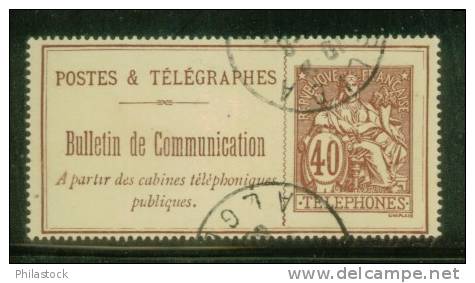 FRANCE Téléphone. N° 26 Obl. - Telegraaf-en Telefoonzegels