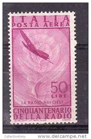 1947 - POSTA AEREA - RADIO - G.I.  - N.141 - VAL. CAT. 6.00€ - Poste Aérienne