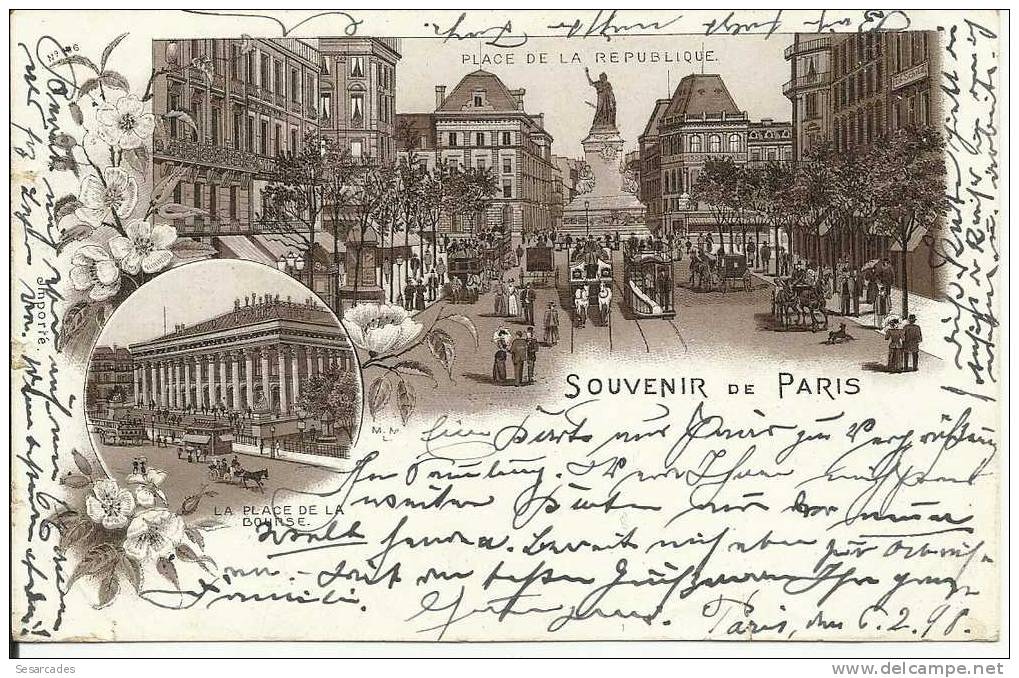 Souvenir De Paris, Pl De La République - Plazas