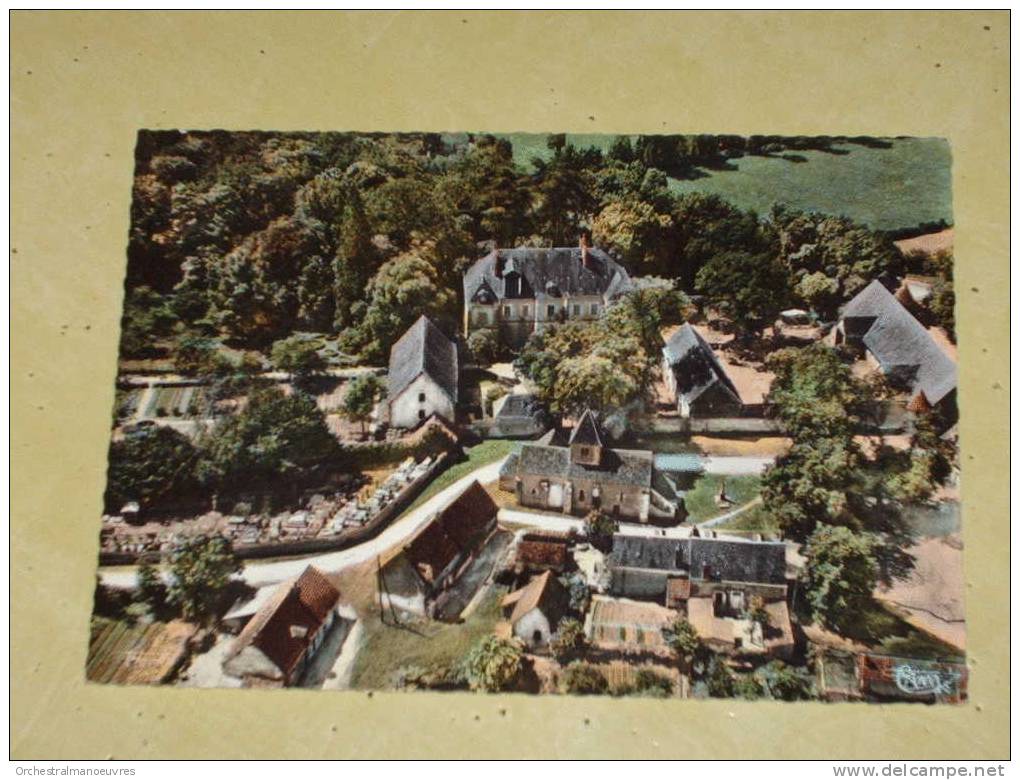 Cpa CPSM  1971 10X15CM TBE  LA CHATRE NOHANT VUE AERIENNE EGLISE + CHATEAU GEORGE SAND ED CIM 15281 Couleur - La Chatre