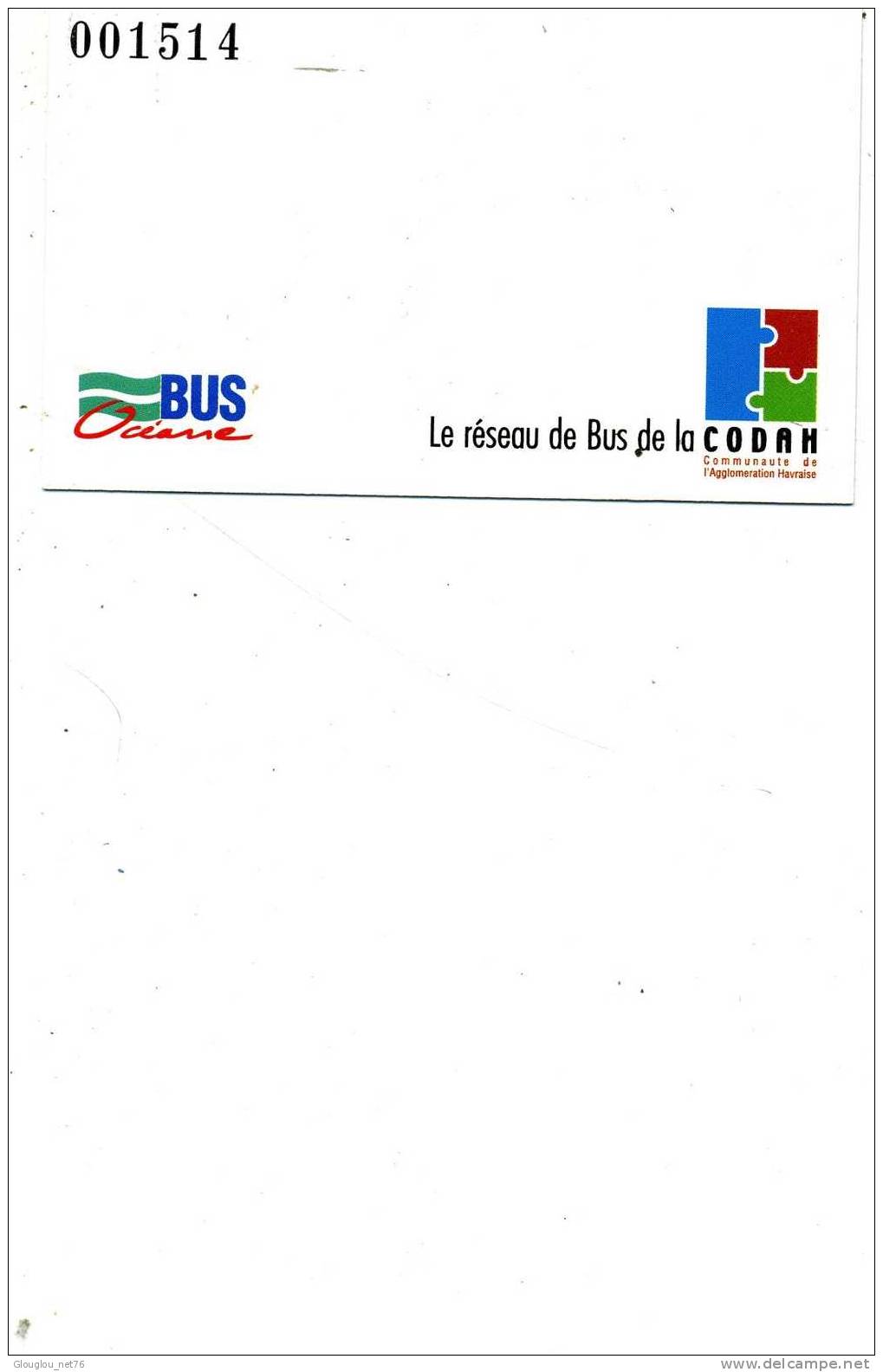 CARTE BUS DU DEPARTEMENT 76 LE HAVRE PORTE OCEANE 10/2005 LE MAILLOT BEU A.  DESHAYES - Europe