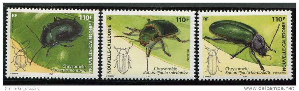 Neukaledonien 2005 - Nouvelle-Calédonie 2005 - Michel 1379-1391 - ** Mnh Neuf Postfris - Käfer - Insekten - Nuevos