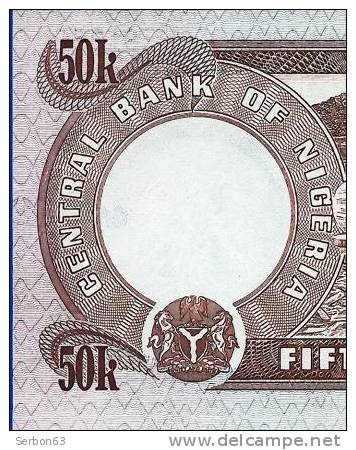 MONNAIE 2 BILLETS DE FIFTY KOBO NEUFS AFRIQUE SEPTENTRIONALE NIGERIA N° F 93 - 781944 ET N° F 93 - 781951 DEUX SIGNAT