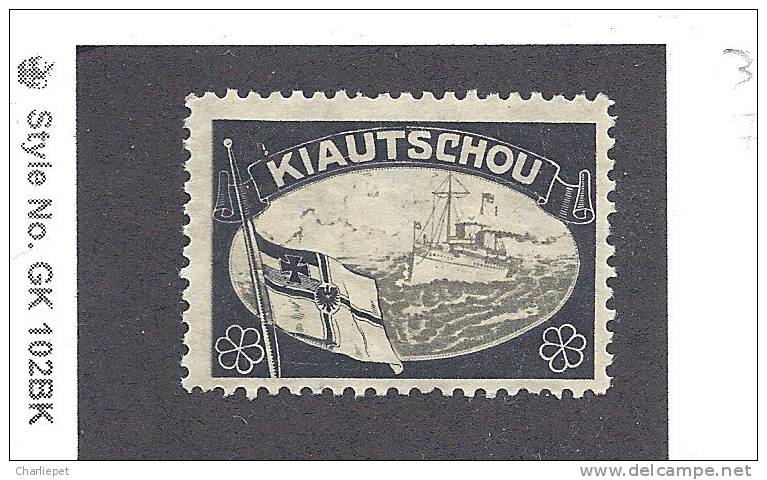 German Germany Mourning Labels Lost Colonies Kiautschou Cnderella Issued In 1920 By Sigmund Hartig MNH - Kiauchau