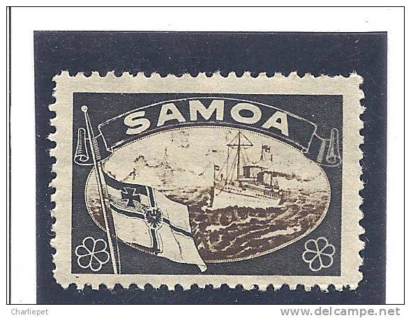 German Germany Mourning Labels Lost Colonies Samoa Cnderella Issued In 1920 By Sigmund Hartig MNH - Samoa