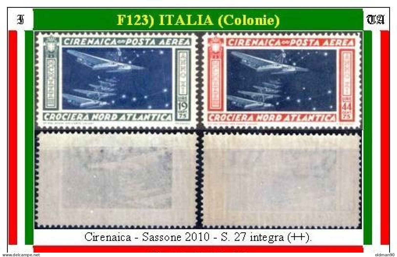 Italia-F00123 - Cirenaica - 1933 - Sassone: P.A. N.18/19 (++) MNH - Cirenaica