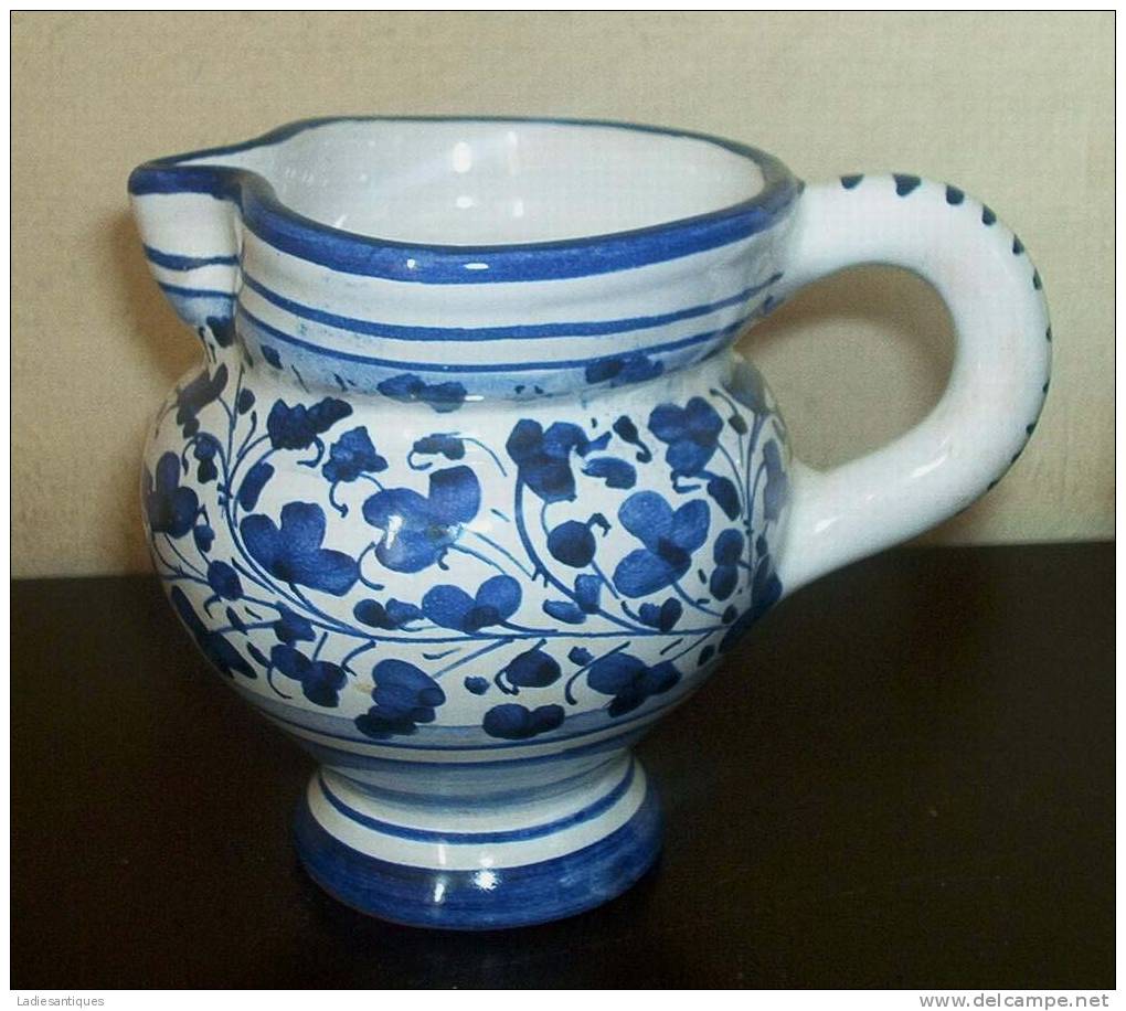 Deruta Arabesco Uccelo Blu - Pitcher - Pichet - Kruik - CR 55 - Deruta (ITA)