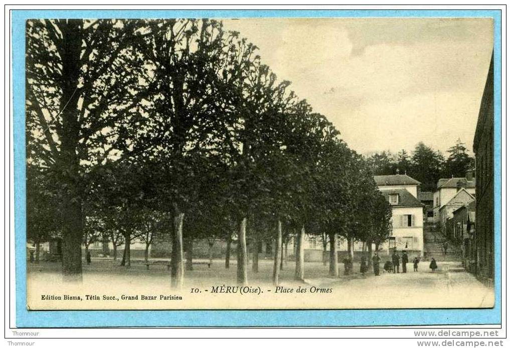 60  -  MERU  -  Place Des Ormes   - 1909 -   BELLE CARTE ANIMEE - - Meru