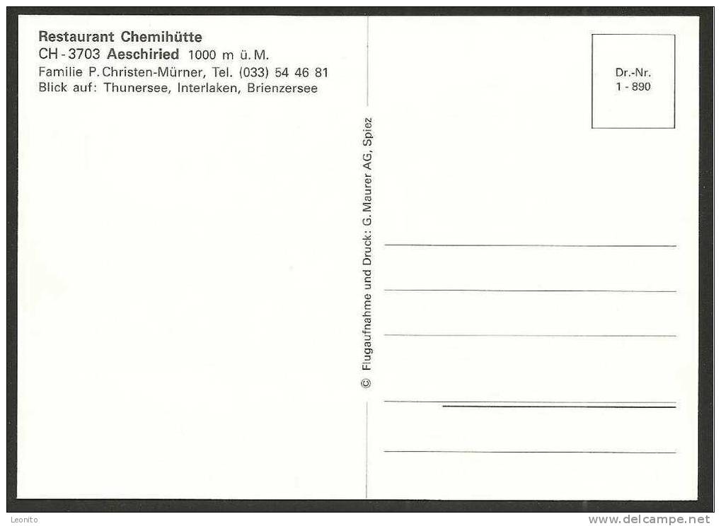 Restaurant Chemihütte Aeschiried - Aeschi Bei Spiez