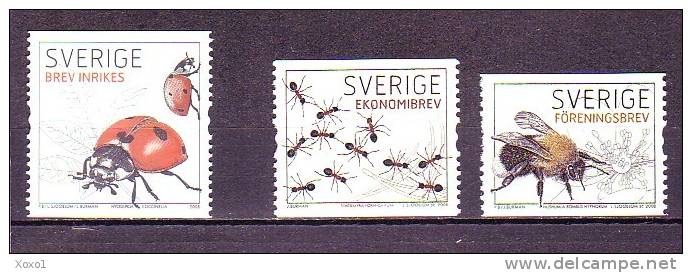 Sweden 2008 MiNr. 2624 - 2626 Schweden Sverige Insects Bugs 3v MNH** 3.40 € - Neufs