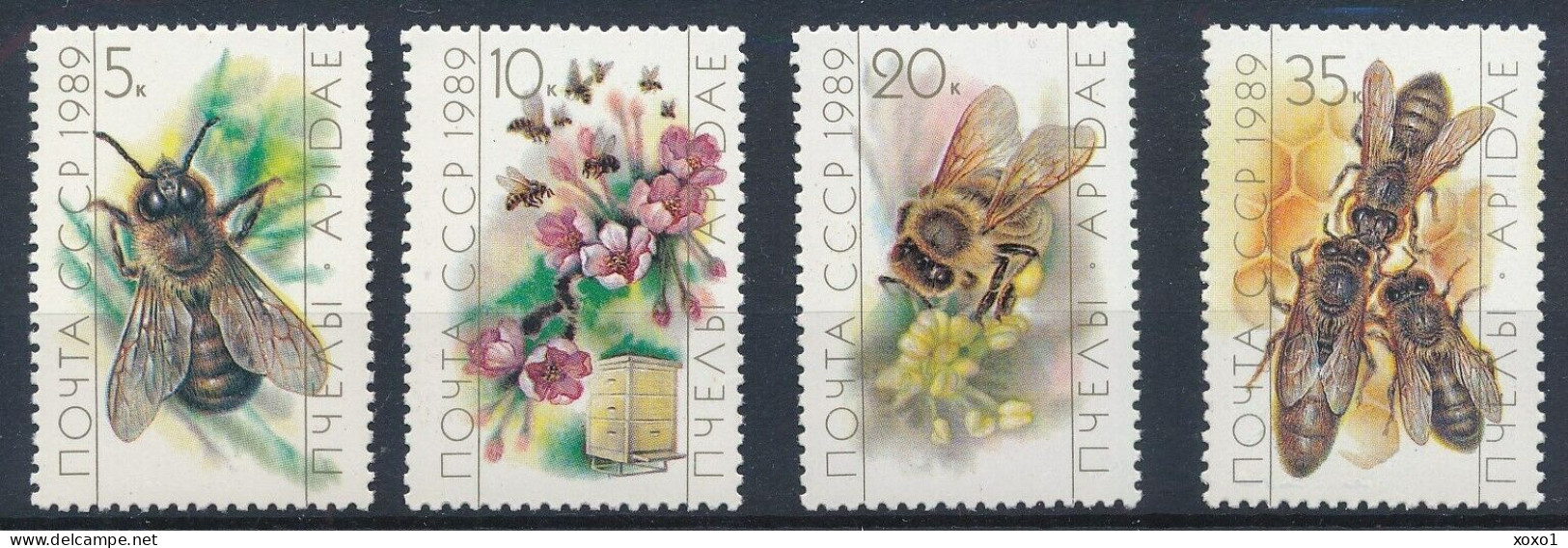 USSR Soviet Union 1989 MiNr. 5950 - 5953 Sowjetunion Inspects Honeybees 4v MNH** 1,30 € - Abejas