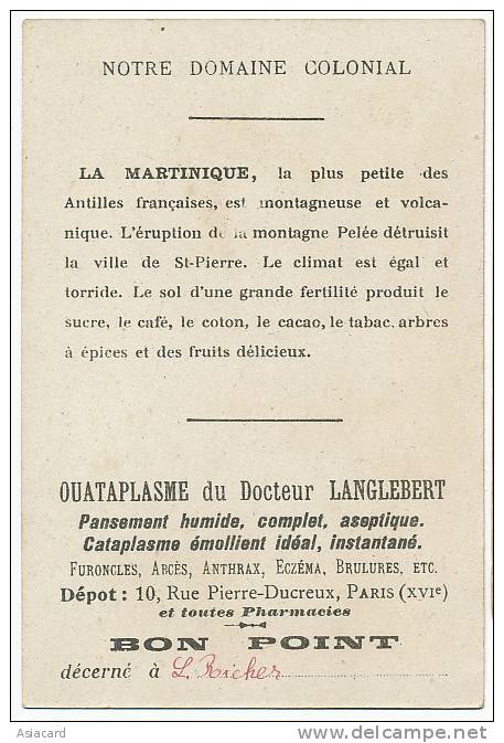 Martinique  Chromo 11 Par 7 Notre Domaine Colonial Pub Ouataplasme Dr Langlebert  Rhum - Autres & Non Classés