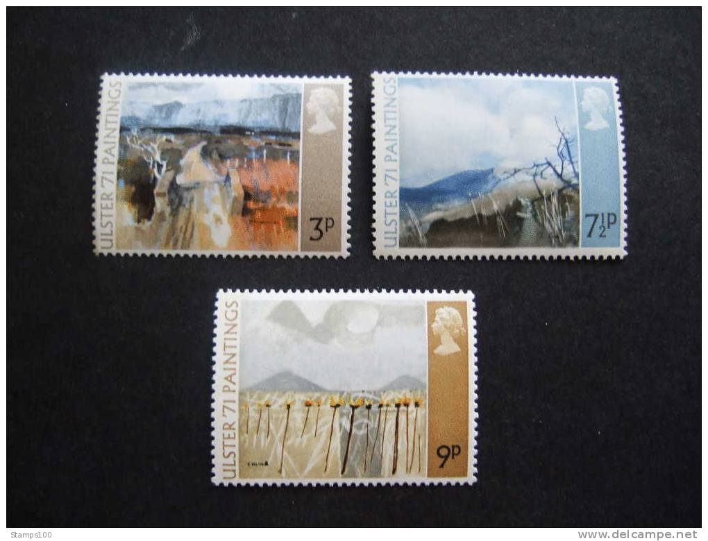 GREAT BRITAIN 1971 ULSTER PAINTINGS; T.P.FLANAGAN, TOM CARR; C MIDDLETON MNH **   P21-# - Impresionismo