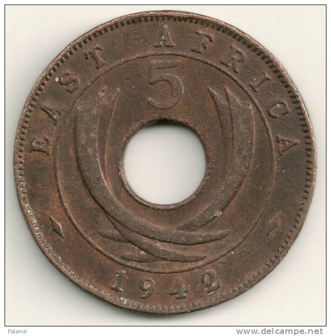 East Africa  5 Cents  KM#25.2  1942 - Colonie Britannique