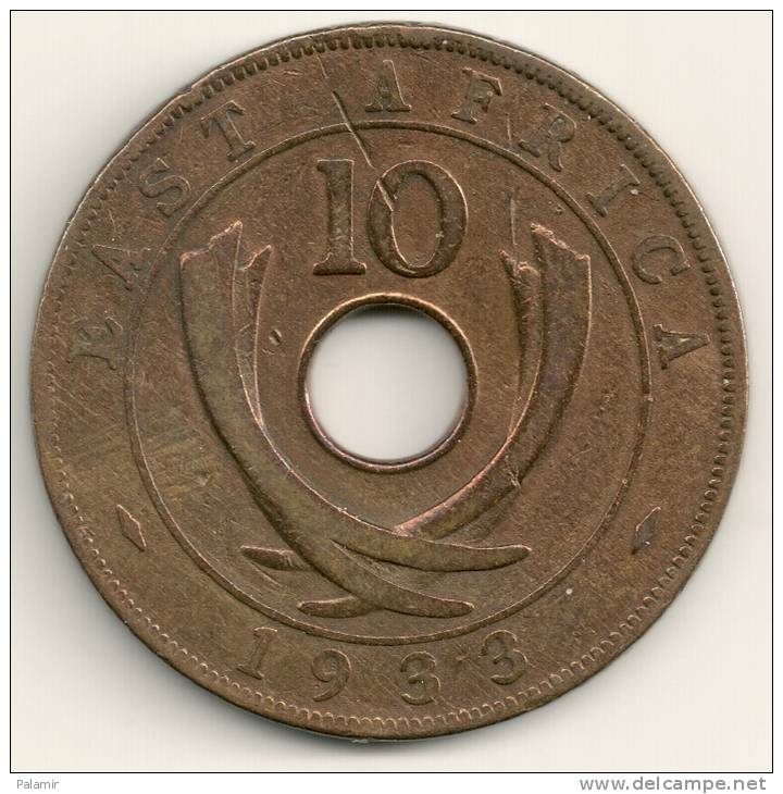 East Africa  10 Cents  KM#19  1933 - British Colony